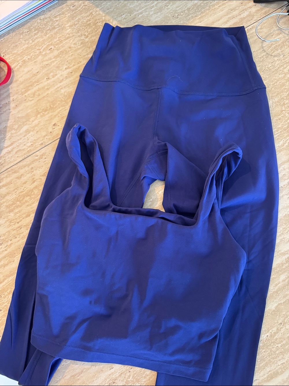 Blue yoga set